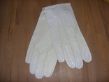 Перчатки кожаные белые, размер 9., фото №9