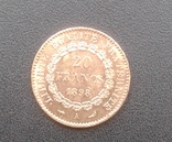 20 франків 1898 рік Франція Ангел, фото №3