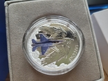 Ukrainian Falcons Срібна монета 5 cedis 2024, фото №3