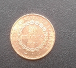 20 франків 1897 рік Ангел Франція, фото №3
