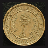 Британский Цейлон 1/4 цента 1898, фото №3
