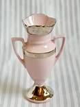 Мини вазочка розовый фарфор, фото №3