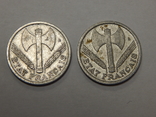 2 монеты по 1 франку, Франция, 1942 г, фото №3