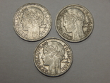 3 монеты по 1 франку, Франция, фото №3