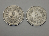 2 монеты по 5 франков, 1949/50 г.г. Франция, фото №2
