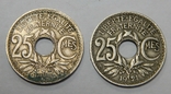 2 монеты по 25 сантиме, 1919/21 г.г. Франция, фото №2