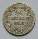 20 байокко, 1863 г Папская область, фото №2