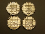 4 монеты по 25 центов, Нидерланды, 1995 г, фото №2