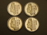 4 монеты по 25 центов, Нидерланды, 1995 г, фото №3
