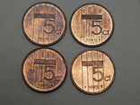4 монеты по 5 центов, Нидерланды, 1995 г, фото №2