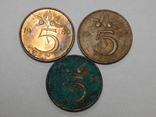3 монеты по 5 центов, Нидерланды, фото №2