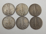 6 монет по 1 центу, Нидерланды, 1948 г, фото №2
