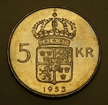5 крон, 1955 г Швеция, фото №2