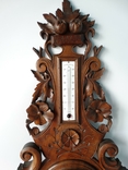 77 см Французький барометр з термометром кінця XIX століття, фото №3
