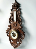 77 см Французький барометр з термометром кінця XIX століття, фото №8
