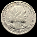 1/2 доллара 1893 года "Колумбийская выставка" США, серебро / Колумб, фото №3