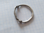 Огромное серебряное височное кольцо ЧК, фото №4