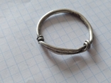 Огромное серебряное височное кольцо ЧК, фото №2