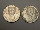 2 монеты по 20 эскудо, Португалия, фото №2
