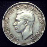 Великобритания шиллинг 1941 серебро шотландский лев, фото №3