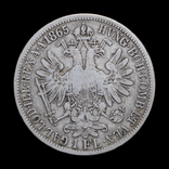 1 Флорін 1865 А, Австро-Угорщина, фото №2