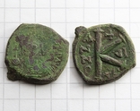 Маврикій Тиберій (582-602рр.), половина фоліса, м.Фессалоніка, 5.93г., фото №2