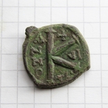 Маврикій Тиберій (582-602рр.), половина фоліса, м.Фессалоніка, 5.93г., фото №7