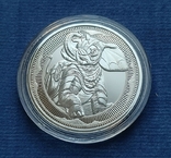 1 фунт 2023 Гібралтар Бойовий Слон срібло 999, KM#1910, фото №2