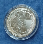 1 фунт 2023 Гібралтар Бойовий Слон срібло 999, KM#1910, фото №3