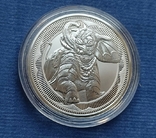 1 фунт 2023 Гібралтар Бойовий Слон срібло 999, KM#1910, фото №4