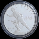 1 Долар 2012 Морський піхотинець (Срібло 0.900, 26.73г), США, фото №2