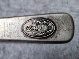 Ложка 89 грамм серебро с гербом 84 проба, фото №5