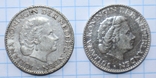 2 монеты по гульдену, 1954г. Нидерланды., фото №2