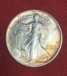 Доллар 1988 год №1 унция серебра Шагающая Свобода, фото №2