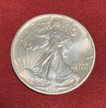Доллар 1989 год №1 унция серебра Шагающая Свобода, фото №3