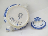 Набор чайников клеймо СКК заварник роспись в стиле гжель, фото №7