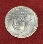 Доллар 1989 год №2 унция серебра Шагающая Свобода, фото №5
