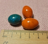 Фарфоровые яйцеобразные бусины, бусины из фарфора 3 шт, фото №3
