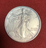 Доллар 1993 год №2 унция серебра Шагающая Свобода, фото №2
