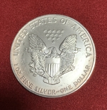 Доллар 1993 год №2 унция серебра Шагающая Свобода, фото №4