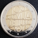 Латвия 2 евро 2021, фото №2