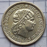 ГАИТИ. 10 центимос 1894.Республика.1863-, фото №2