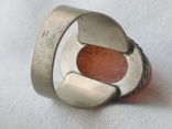 Кольцо мельхиор с имитацией янтаря (размер 19,5), фото №6