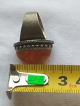 Кольцо мельхиор с имитацией янтаря (размер 19,5), фото №7