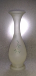 Старовинна номерна вазочка молочне скло ручний розпис понтiль бульбашки, фото №10