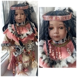 Індійська порцелянова лялька Індіанка порцелянова лялька Німеччина, фото №2