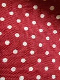 Винтаж плотная ткань Rose and Hubble Fabric Англия красная в белый горох 111/103, фото №5