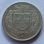 Швейцарія 5 франків 1965 срібло, фото №3