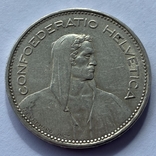 Швейцарія 5 франків 1965 срібло, фото №2