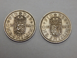 2 монеты по 1 шиллингу, 1954 г Великобритания, фото №2